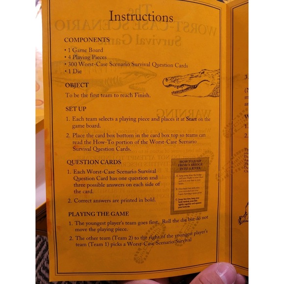 The Worst Case Scenario Survival Board Game 2001 University Games Complete. Open - Picture 16 of 16